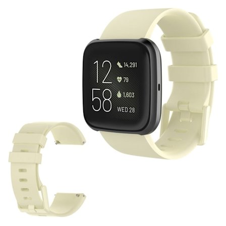 Fitbit Versa 2 / Versa Lite silikon klockarmband - Beige / Size: S