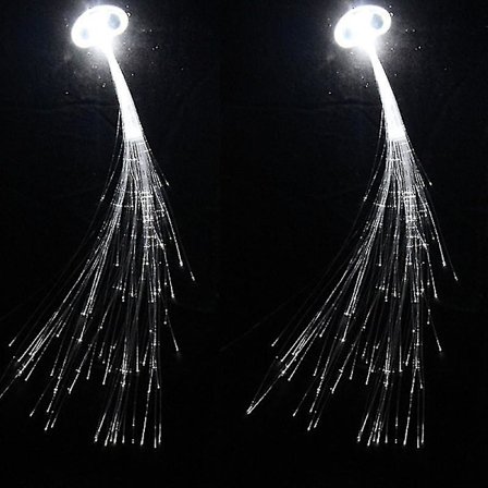 Lbq 50 st Led Party White Light Up Fiberoptisk hårspänne Clip Hårnål Silk Flash