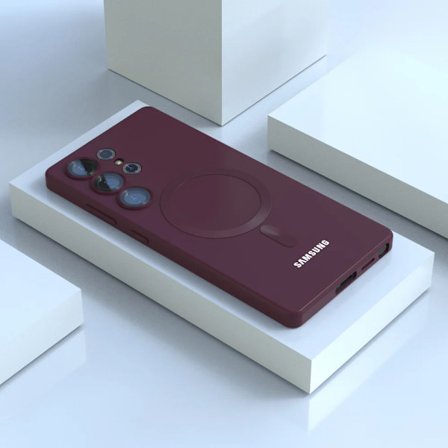 För Samsung Galaxy S25 Ultra Magsafe Skal S24 Ultra S23 Plus S22 S21 FE S24FE Mjukt Silikon Telefonskal