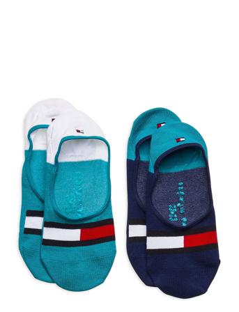 Th Kids Hilfiger Footie 2P Socks & Tights Socks Sininen Tommy Hilfiger