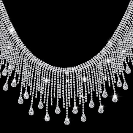 Tassel Chain Rhinestone Trim