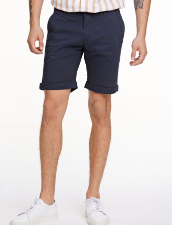 Lindbergh Superflex Chino Shorts - Navy - S