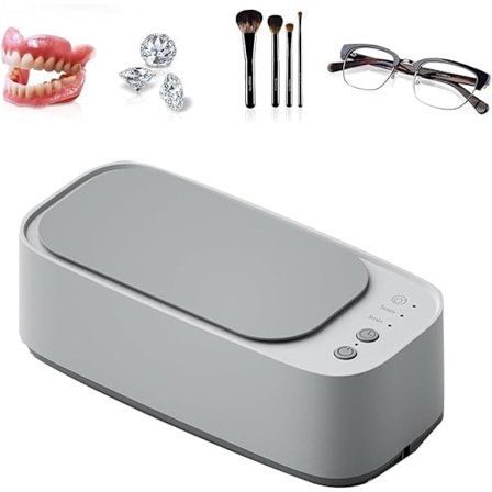 45000 Hz Ultralydsrenser – Multi Ultralydsrenser med 3 Rengøringstilstande, Ultralydsrensning til Briller & Smykker, Gebis
