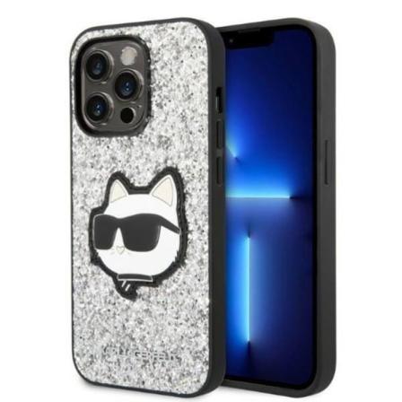 Karl Lagerfeld Iphone 14 Pro Max Skal Glitter Choupette Patch -