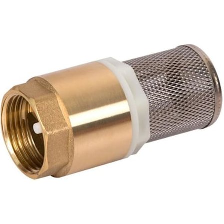 Messing bundventil kobber vandpumpe indløbsrør filter gevind filter vertikal kontraventil, forbedrer vandpumpeeffektiviteten