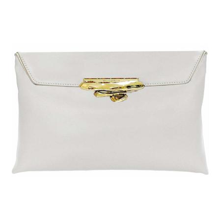Alexander McQueen Sculptural Pouch Hvid, Dame Clutch, Størrelse: ONE Size