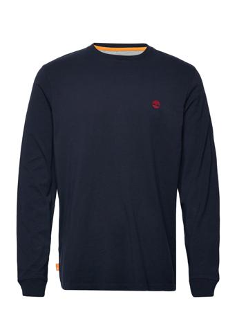 Ls Dunstan River Jersey Crew Tee Slim Navy Timberland