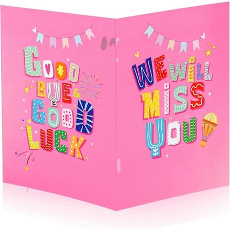 Vi Kommer Til At Savne Dig Kort, 28x44 cm Farvelkort til Kollega, der Holder Op, Stort (FMY)