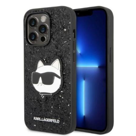 Karl Lagerfeld Iphone 14 Pro Max Skal Glitter Choupette Patch -