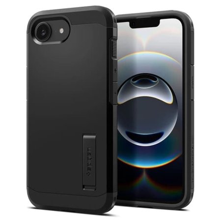 TS-Spigen Tough Armor -kuori MagSafella iPhone 16e:lle - Musta