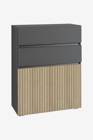 Loft24 - Badeværelsesskab Wisla Midi 2 døre/2 skuffer - Beige - Badeværelsesmøbler - Fra Homeroom