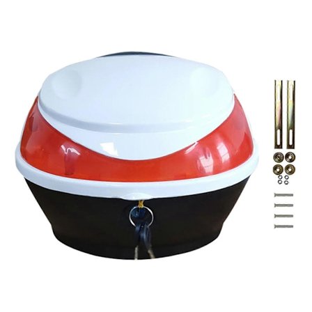 Motorcykel Opbevaringskasse Motorcykel Bagageboks Sikret Lås Spænde Robust Rejse Motorcykel Trunk til Snacks Opbevaring (FMY)