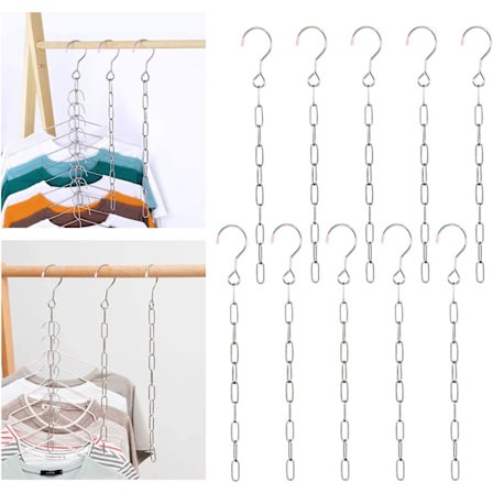 10 kappaleen vaatekaapin järjestäjävaatteiden henkarit, jotka säästävät tilaa asuntolassa