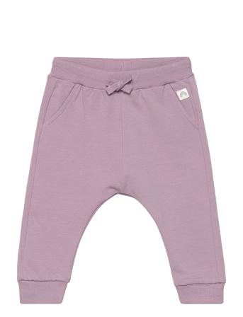 Sweatpants Solid Joggebukser Pysjbukser Lilla Lindex*Betinget Tilbud