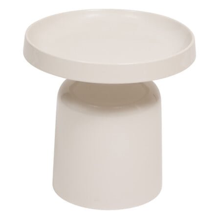 Rundt sofabord i metal, 43 cm, vandafvisende