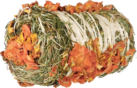 Trixie - Høyball med gresskar og gulrot, ø 10 × 18 cm, 200 g - Smådyr - Godbiter og gnagestenger - Spiselige planter - ZOO.no