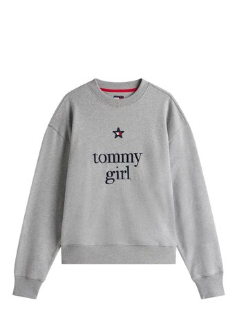 Tommy Jeans Tommy Girl Graphic Crew Neck - Grey - S
