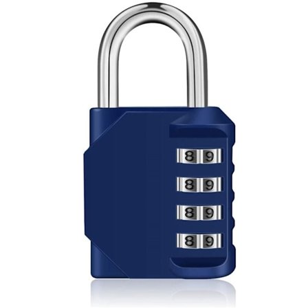 4-siffrigt kombinationshänglås kod för skåp gym grind skjul garage - Blå