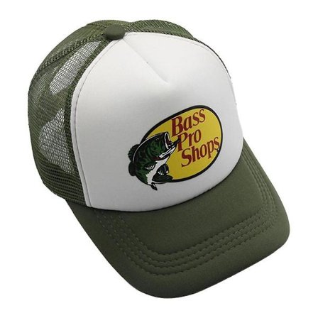 Bass Pro Shops Utendørscaps Truckercaps med Mesh - Herre og Dame One Size Fits All Snapback-lukking - Perfekt for Jakt & Fiske - Perfekt Armégrønn