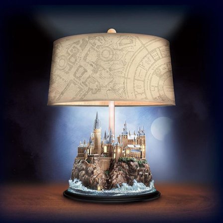 Bradford Exchange Harry Potter Hogwarts Slotlysende Skulptur Bordlampe