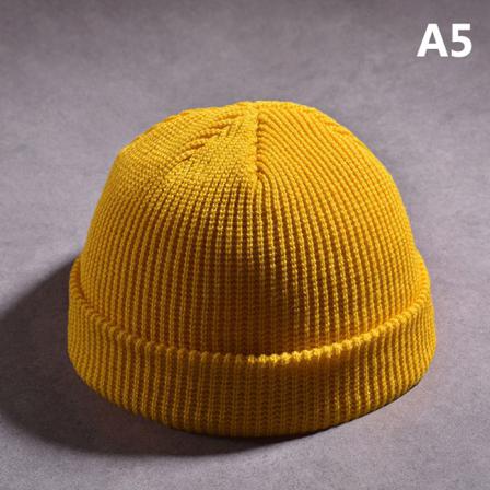 Hip Hop Beanie Stickad Solid Winter Warm Hats För Kvinnor Och Män