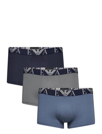 3 Pack Trunk Bokserit Sininen Emporio Armani