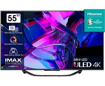 Hisense 55U7KQ - 55" 4K Mini-LED TV med Quantum Dot-teknik och 144Hz - 46–55 tum