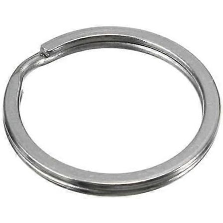 10 st 25 mm Platt Metall Nyckelring Rund Nyckelring Öglor Nyckelring Koppling