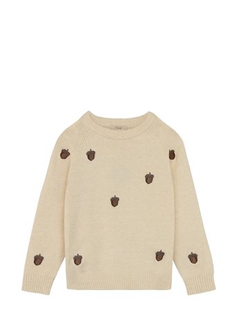 Fliink Benna Acorn Pullover - Cream - 3 Y