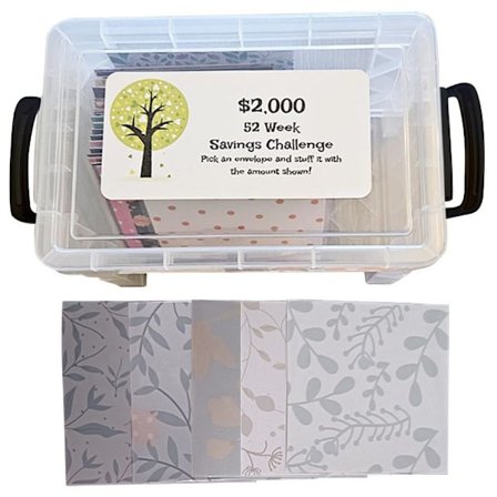 100 kirjekuoren set Säästöhaasteet budjettilaatikko 4 4