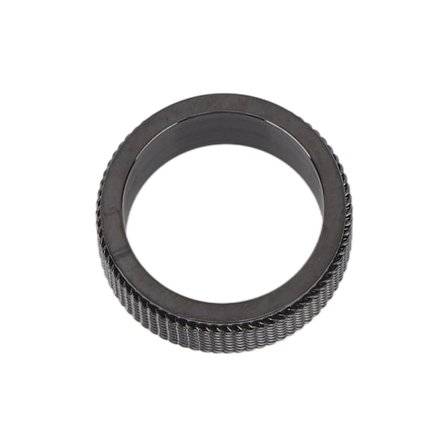 8MM Herre Spinner Ring Lydløs Titanium Stål Cool Angst Ring til Angst Stress Lindring Sort Nr. 10 62,4mm / 2,5in