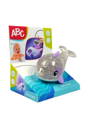 ABC Glittrig delfin Babyleksaker Unisex Flerfärgad ONESIZE