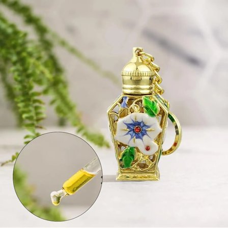 Eteerisen öljyn pullo, uudelleentäytettävä, vintage, kannettava, tyhjä, koristeellinen, mini-tuoksupulloteline naisille, tytöille, matkoille, naisille