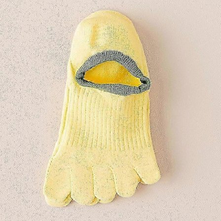 Puuvillaiset varvassukat naisille kesällä pehmeät hengittävät näkymättömät sukat ohuet venesukat 1/ keltainen One size