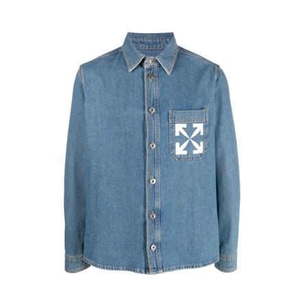 Off White Casual Shirts Blå, Herre Skjorter