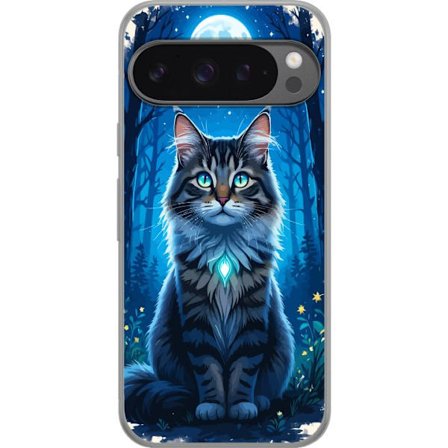 Yhteensopiva Puhelinkuori Google Pixel 9 Pro XL Katt månsken