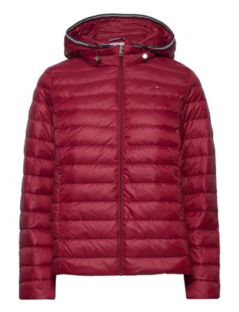 Lw Down Jacket Vuorillinen Takki Topattu Takki Punainen Tommy Hilfiger