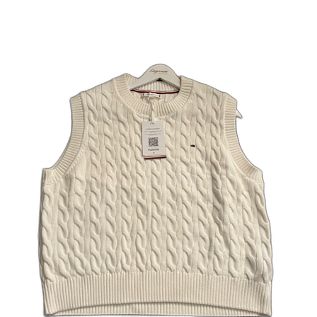 Stickad kabelstickad väst Tommy Hilfiger