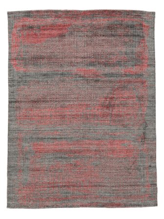 Handgeknüpft Wool/Bambusilk Loom - Indo 173X230 Wollteppich Dunkelrot/Braun
