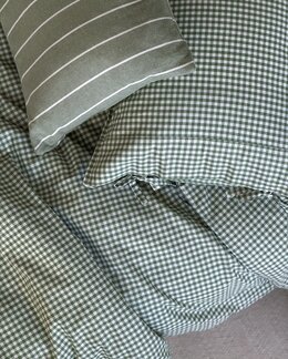 Sengesett rutete Allan 2-deler Grønn