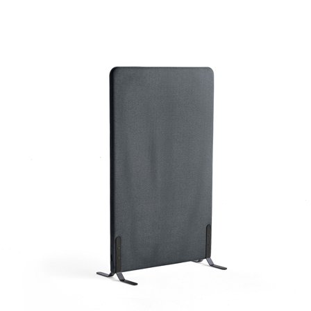 Raumtrenner ZONE, 1360 x 800 x 46 mm, Stoff Rivet, schwarze Beine, anthrazit