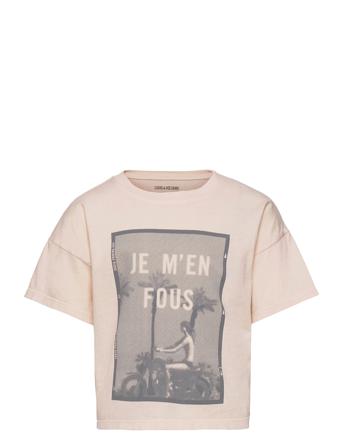 Short Sleeves Tee-Shirt Pink Zadig & Voltaire Kids