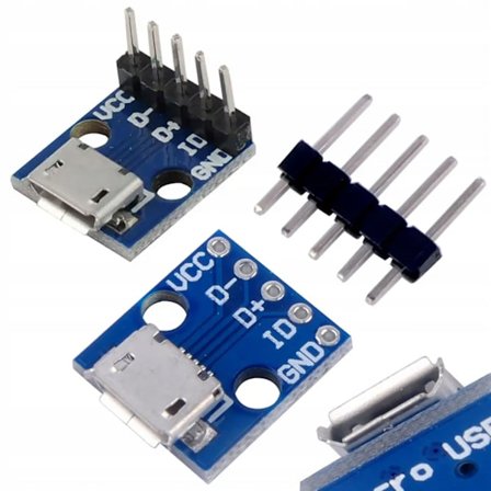Micro USB-Stik 5-Benet – Loddet til PCB | Kompakt Design | Ideel til Opladere og DIY-Projekter