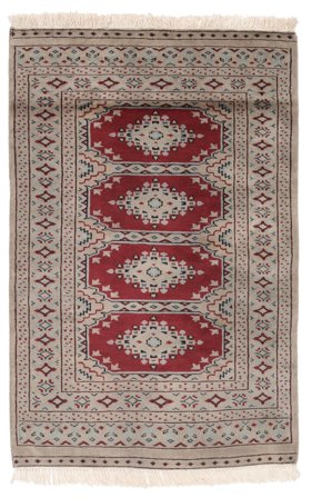 Anudada A Mano Pakistan Bukara 2Ply Alfombra 77X120 De Lana Marrón/Rojo Oscuro Pequeño