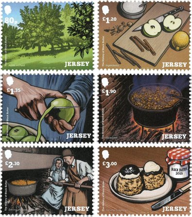 Jersey - Historien om det sorte smør - Postfrisk sæt 6v