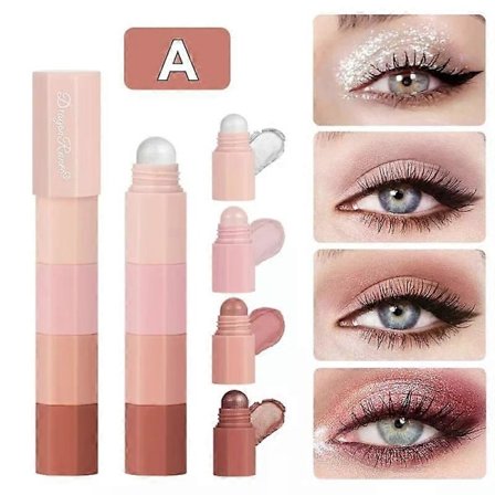 5 i 1 Øjenskygge Blyant Sæt Fløjl Mat Pigment Shimmer Highlight Makeup Kombination Pink Brun Mini Øjenskygge Pen Kosmetik