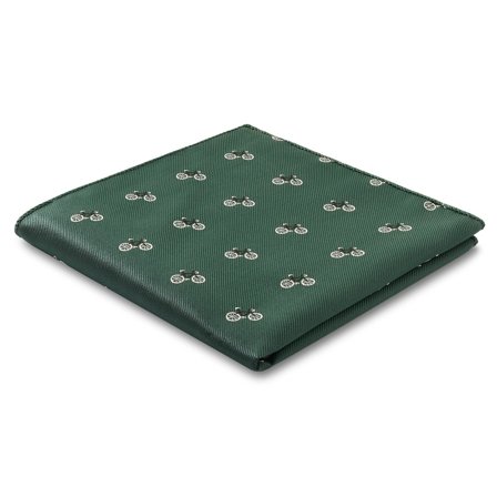 Motos | Pañuelo de bolsillo de bicicletas verde para hombres - Pañuelos de bolsillo estampados