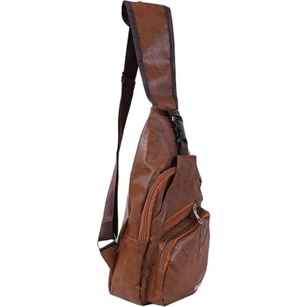 Mænds Afslappet Sling Brysttaske Crossbody Skuldertaske Med USB Opladningsport (Sort)