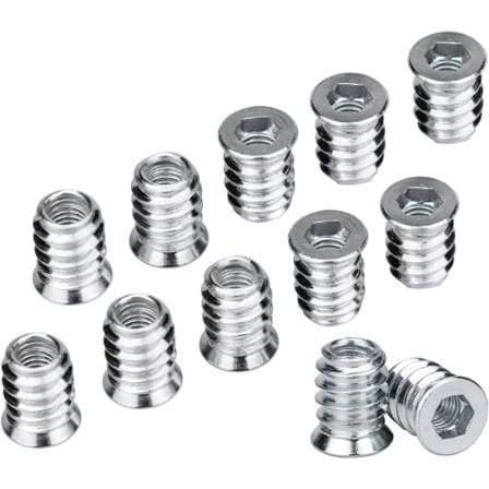 100 stk. Senkskruer Profesjonelle Skrustikkontakter M6 x 15mm Skrusortimentsett Skruinnlegg Hex Socket Gjengeinnlegg