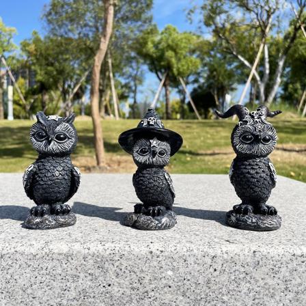 Halloween Magic Owl Resin Crafts Home Garden Små Prydnader